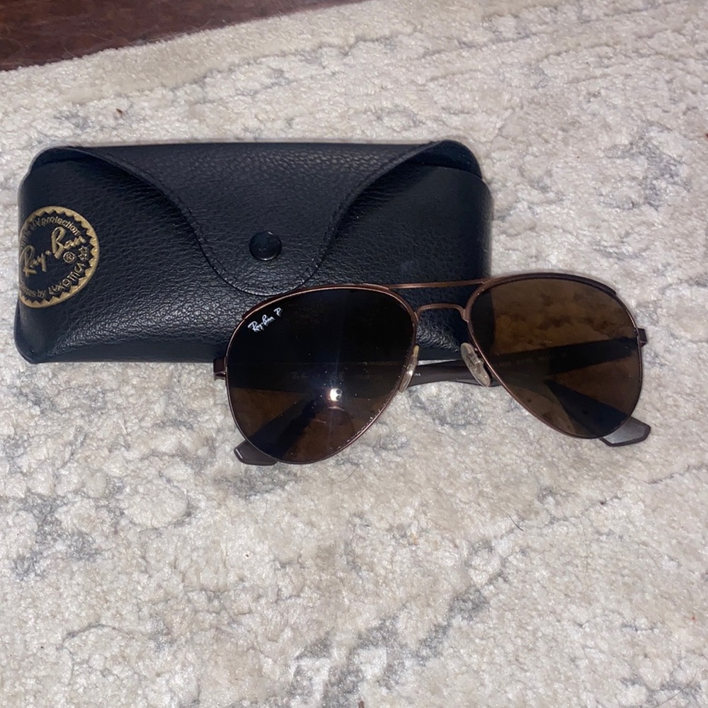 Brown Ray Ban polarized sunglasses